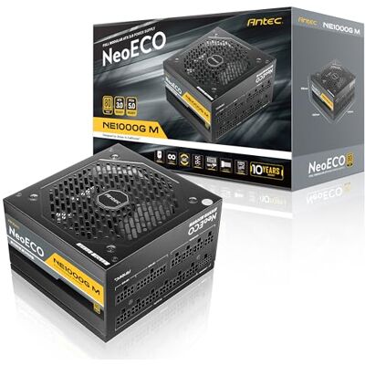 Antec Neo ECO Modular NE1000G M ATX3.0 EC alimentatore per computer 1000 W 20+4 pin ATX ATX Nero Antec Neo ECO Modular NE1000G M ATX3.0 EC alimentatore per computer 1000 W 20+4 pin ATX ATX Nero