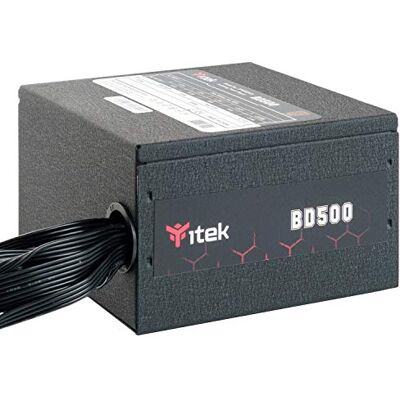 Itek Alimentatore per PC BD500-500 Watt, Ventola HDB Hydraulic Dynamic Bearing da 12 mm, Protezione PFC attiva, Convertitore Switching DC to DC Itek Alimentatore per PC BD500-500 Watt, Ventola HDB Hydraulic Dynamic Bearing da 12 mm, Protezione PFC attiva, Convertitore Switching DC to DC