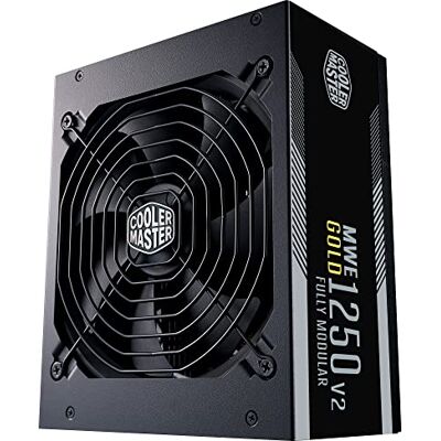 Cooler Master MWE Gold 1250 V2 ATX 3.0 Alimentatore completamente modulare (spina UK) Supporto ATX 3.0, alimentatore 80 PLUS Gold 1250 W, cavo nero piatto, ventola FDB da 140 mm, soglia ad alta Cooler Master MWE Gold 1250 V2 ATX 3.0 Alimentatore completamente modulare (spina UK) Supporto ATX 3.0, alimentatore 80 PLUS Gold 1250 W, cavo nero piatto, ventola FDB da 140 mm, soglia ad alta