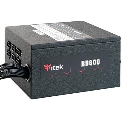 Itek Alimentatore per PC BD600-600 Watt, Ventola HDB Hydraulic Dynamic Bearing da 12 mm, Protezione PFC attiva, Convertitore Switching DC to DC Itek Alimentatore per PC BD600-600 Watt, Ventola HDB Hydraulic Dynamic Bearing da 12 mm, Protezione PFC attiva, Convertitore Switching DC to DC
