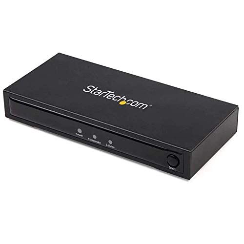 StarTech.com Convertitore Adattatore Vídeo Composito o S-Vídeo a HDMI con Audio 720p NTSC e PAL Upscaler Analogico a HDMI Mac & Windows (VID2HDCON2)