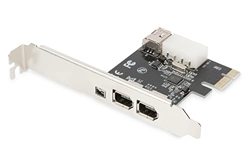 Digitus DS-30201-5 Scheda Pci, Nero, Scheda IO Firewire 1394a, PCIe