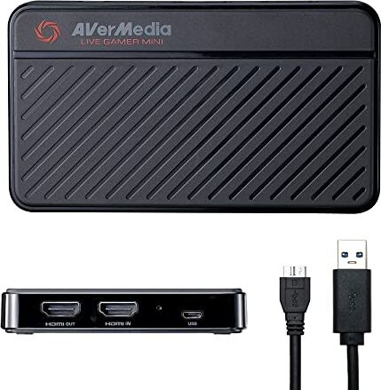 AVerMedia Live Gamer MINI GC311, 1080p60 Full HD Pass-Through, scheda di acquisizione giochi USB 2.0, codificatore hardware, plug & play, per principianti, Switch, PS4, Xbox, iPhone, iPad