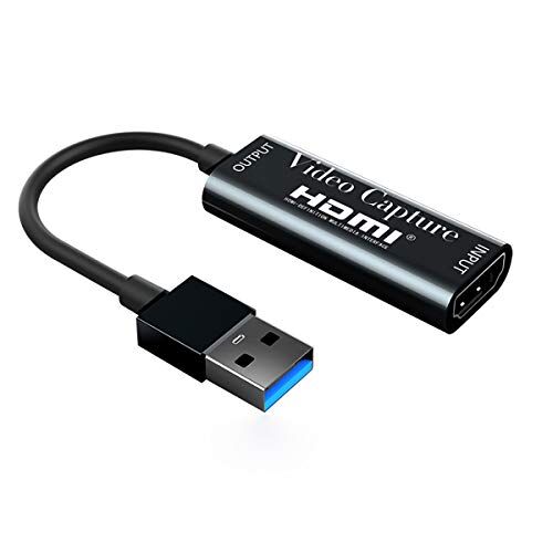 CIAWASEI Schede di acquisizione video 4 K, HDMI scheda di acquisizione video USB 3.0 HD 1080p, per giochi, streaming, insegnamento,videoconferenza,trasmissione in diretta (nero)