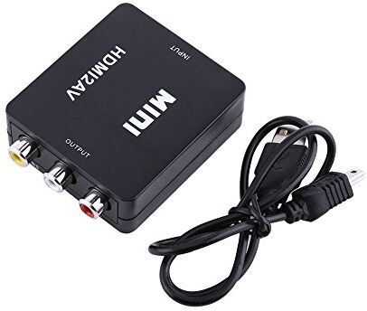 SANON Convertitore da Hdmi a Rca da Hdmi Ad Av Digital Hdmi to Rca Audio Video Composito Adattatore Cvbs Adattatore 720P / 1080P