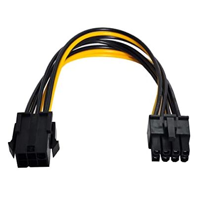 chenyang , cavo di alimentazione per PCI Express (PCI-E), con connettori maschio a 8 poli e femmina a 6 poli, per espansione scheda grafica chenyang , cavo di alimentazione per PCI Express (PCI-E), con connettori maschio a 8 poli e femmina a 6 poli, per espansione scheda grafica