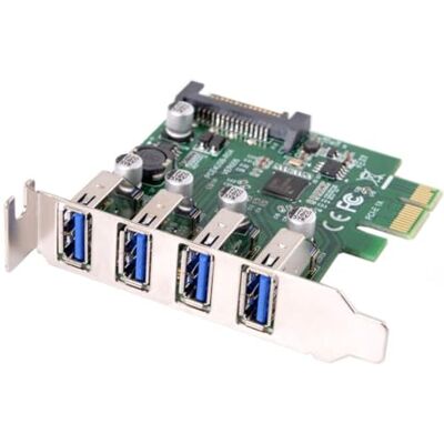 chenyang Adattatore PCI Express HUB da 4 Porte a 4 USB 3.0 Con Staffa Slot da 80/120 mm chenyang Adattatore PCI Express HUB da 4 Porte a 4 USB 3.0 Con Staffa Slot da 80/120 mm