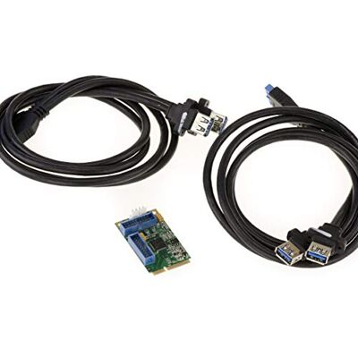 KALEA-INFORMATIQUE Scheda mPCIe Mini PCI EXPRESS (MiniPCIE) a 4 porte USB 3.0 (USB3 5G) con chipset NEC Cavi inclusi KALEA-INFORMATIQUE Scheda mPCIe Mini PCI EXPRESS (MiniPCIE) a 4 porte USB 3.0 (USB3 5G) con chipset NEC Cavi inclusi