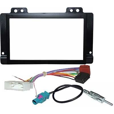 MASTERLINE Mascherina autoradio 2 DIN con connettori ISO e adattatore antenna, cornice ISO interna colore NERO per LAND ROVER Freelander 2002->2006 MASTERLINE Mascherina autoradio 2 DIN con connettori ISO e adattatore antenna, cornice ISO interna colore NERO per LAND ROVER Freelander 2002->2006