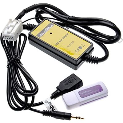 vhbw cavo adattatore audio AUX USB per autoradio (9,5 cm) compatibile con VW RNS-300/310*, RCD-300, RNS MFD2 CD/DVD, RCD-500 vhbw cavo adattatore audio AUX USB per autoradio (9,5 cm) compatibile con VW RNS-300/310*, RCD-300, RNS MFD2 CD/DVD, RCD-500