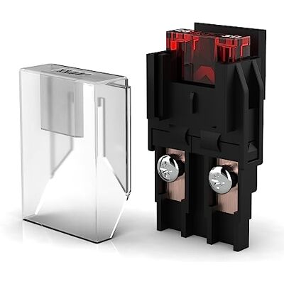 AUPROTEC Portafusibile per fusibili maxi fino a 100A con copertura protettiva inclusa fusibile maxi 50 A rosso AUPROTEC Portafusibile per fusibili maxi fino a 100A con copertura protettiva inclusa fusibile maxi 50 A rosso