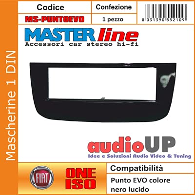 MasterLine Mascherina radio UN DIN colore NERO LUCIDO, montaggio stereo SINGOLO DIN. Vedere la sezione "DESCRIZIONE" per compatibilità veicoli MasterLine Mascherina radio UN DIN colore NERO LUCIDO, montaggio stereo SINGOLO DIN. Vedere la sezione "DESCRIZIONE" per compatibilità veicoli