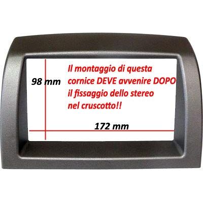 MasterLine Mascherina montaggio autoradio 2 din SENZA CARRELLO METALLICO COLORE ANTRACITE MasterLine Mascherina montaggio autoradio 2 din SENZA CARRELLO METALLICO COLORE ANTRACITE