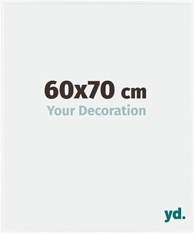 yd. Your Decoration Cornici Portafoto 6x7 cm Cornice Decorativa Parete in Plastica con Vetro in Plexiglas Antiriflesso Ottima Qualità Bianco Lucente Evry