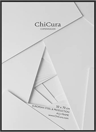 ChiCura Alu Ram 50x70cm, Nero, Vetro Museo