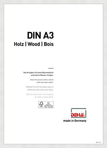 DEHA Design Cornice in Legno Fontana, 29,7 x 42 cm (A3), Bianco