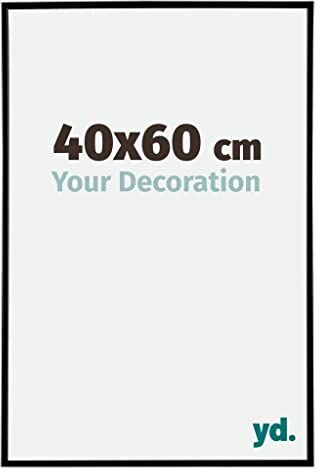 yd. Your Decoration Cornici Portafoto 4x6 cm Cornice Decorativa Parete in Plastica con Vetro in Plexiglas Antiriflesso Ottima Qualità Nero Opaco Evry