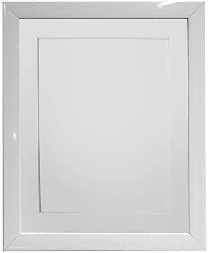 FRAMES BY POST Cornice portafoto con passepartout Bianco, 35,6 x 27,9 cm, in Vetro plastificato, Dimensioni: 25,4 x 20,3 cm