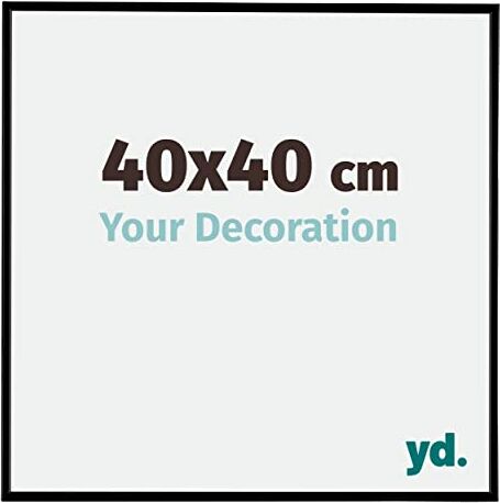 yd. Your Decoration Cornici Portafoto 4x4 cm Cornice Decorativa Parete in Plastica con Vetro in Plexiglas Antiriflesso Ottima Qualità Nero Opaco Evry