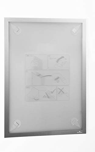 Durable Duraframe Wallpaper A3, Cornice Espositiva per Superfici Delicate, per Documenti f.to A3, 323x446 mm, Argento