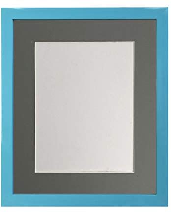 FRAMES BY POST Cornice per Foto Blu da 0,75 Supporto Dimensioni dell'immagine 30 x 20 Pollici in plastica Vetro, Montatura Grigio Scuro, 12 x 10 Image Size 10 x 8 inch