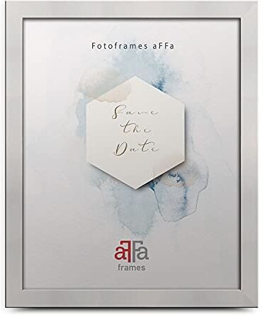 aFFa frames , Hekla, cornice portafoto in MDF, facile da pulire, rettangolare, con vetro acrilico, bianco, 40 x 60 cm