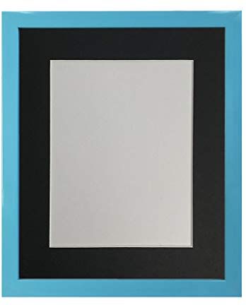 FRAMES BY POST Cornice per foto da 0,75 pollici blu con supporto nero 20 x 20 cm dimensioni immagine 15 x 15 pollici plastica vetro