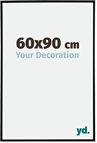 yd. Your Decoration Cornici Portafoto 6x9 cm Cornice Decorativa Parete in Plastica con Vetro in Plexiglas Antiriflesso Ottima Qualità Nero Opaco Evry