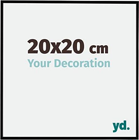 yd. Your Decoration Cornici Portafoto 2x2 cm Cornice Decorativa Parete in Plastica con Vetro in Plexiglas Antiriflesso Ottima Qualità Nero Opaco Evry