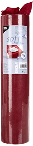 Papstar , Runner in tessuto non tessuto "soft selection", 24 m x 40 cm, bordeaux su rotolo,