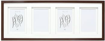 Deknudt Frames Cornice portafoto in Legno per 4 Foto, con passepartout, 63 x 24,5 x 2,3 cm, Colore: Marrone