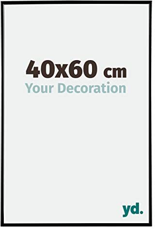 yd. Your Decoration Cornici Portafoto 4x6 cm Cornice Decorativa Parete in Plastica con Vetro in Plexiglas Antiriflesso Ottima Qualità Nero Lucente Evry