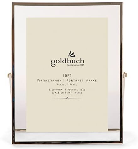 Goldbuch Cornice portafoto Loft in metallo, cornice con supporto, cornice per 1 foto/foto in formato 13 x 18 cm, cornice in metallo ca. 19 x 23 x 1 cm, cornice argento