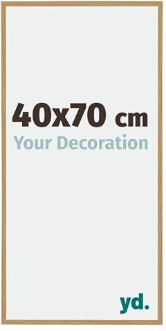 yd. Your Decoration Cornice portafoto in plastica con vetro acrilico, 4 x 7 cm, di ottima qualità, in legno di faggio chiaro, con lastra in vetro resistente ai raggi UV, antiriflesso