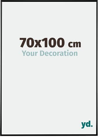 yd. Your Decoration Cornici Portafoto 7x1 cm Cornice Decorativa Parete in Plastica con Vetro in Plexiglas Antiriflesso Ottima Qualità Nero Lucente Evry