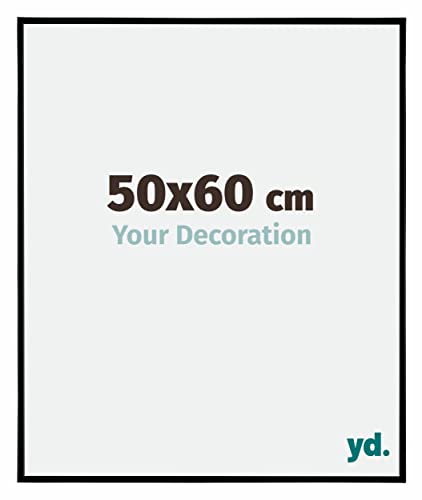 yd. Your Decoration Cornici Portafoto 5x6 cm Cornice Decorativa Parete in Plastica con Vetro in Plexiglas Antiriflesso Ottima Qualità Nero Opaco Evry