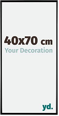 yd. Your Decoration Cornici Portafoto 4x7 cm Cornice Decorativa Parete in Plastica con Vetro in Plexiglas Antiriflesso Ottima Qualità Nero Lucente Evry