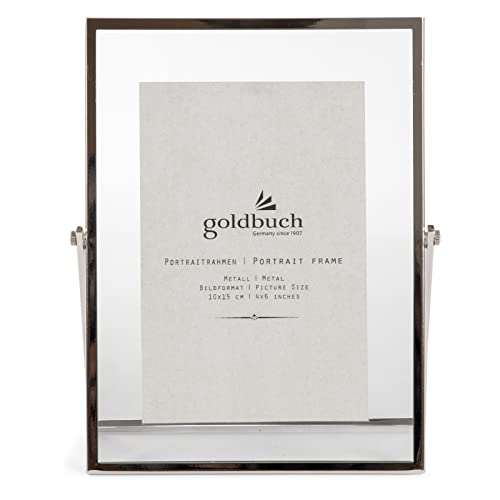 Goldbuch Cornice portafoto Loft in metallo, con supporto, per 1 foto in formato 10 x 15 cm, cornice in metallo ca. 16 x 20,5 x 1 cm, cornice argentata 10 x 15 cm