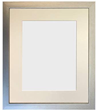 FRAMES BY POST Cornice per Foto in Argento da 1,9 cm con Supporto in Avorio Dimensioni Immagine 12 x 8 Pollici Vetro di plastica, 16 x 12 Image Size 12 x 8 inch