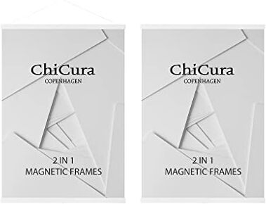 ChiCura Cornice magnetica 2 in 1, 101 cm, bianco