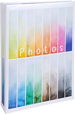 Exacompta Ref.  Album fotografico con tasche RAINBOW 300 foto 10x15cm 100 pagine formato 22.5x32.5cm copertina carta stampata su sfondo bianco con gradiente di colore laminazione