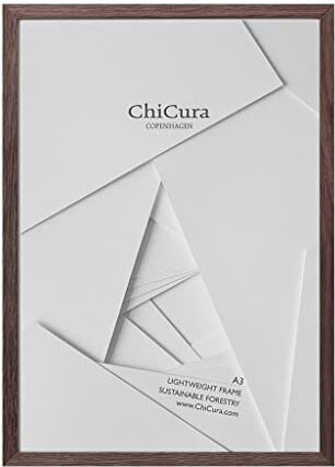 ChiCura Cornice in legno , A3, rovere scuro, vetro