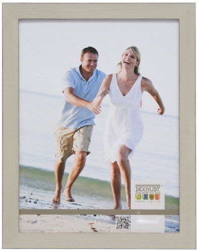 Deknudt Frames Cornice portafoto in Legno, Stile Rustico, Effetto Pittura cementizia, 20 x 20 cm, Colore Beige