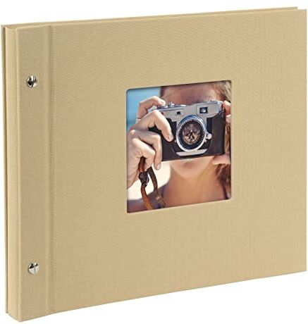 Goldbuch Album portafoto, 60 Pagine con Pergamena, 25 x 25 cm, Sabbia, 30x25 cm