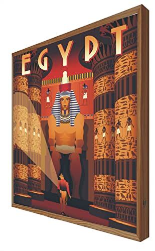 CCRETROILUMINADOS Quadro con cornice in legno retroilluminato Egypt: Serie Viaggiatore