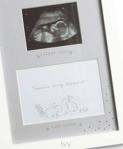 Mamas & Papas Baby Forever Treasured Cornice portafoto a doppia scansione, idea regalo, colore: Crema