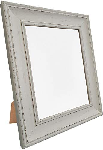 FRAMES BY POST Scandi Cornice portafoto con supporto bianco e bordo di supporto, 10 x 8 cm, colore: Grigio chiaro