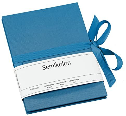 Semikolon Leporello Grande A5 15 x 21 cm 14 foto 13 x 18 cm Libro fotografico a fisarmonica azzurro chiaro-blu