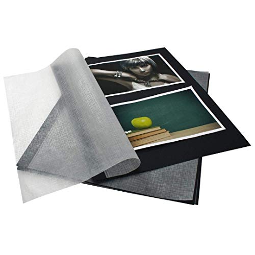 Goldbuch 83006 Cartoncino fotografico con pergamena, 20 fogli, per raccoglitori ad anelli Bella Vista, formato DIN A4, nero