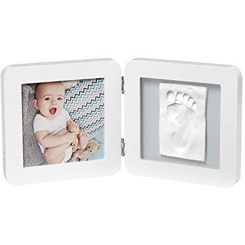 ART My Baby Touch Simple Porta Foto com Kit 1 Impronta per Mano o Piede del Neonato, Regalo Nascita o Bomboniera Battesimo, Bianco